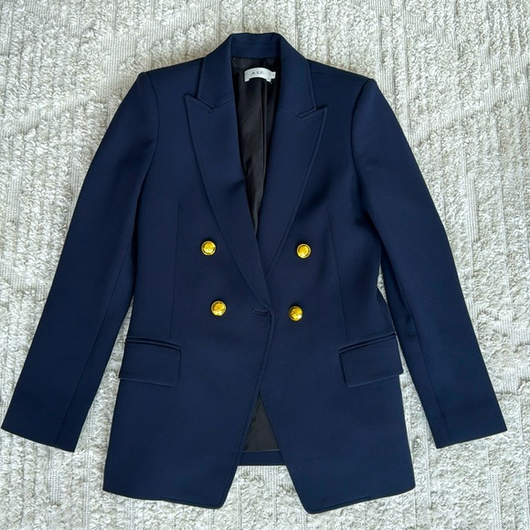 A.L.C. Sedgwick II Double-Breasted Blazer in Blue/Gold - size 4 - retail $695 - Picture 1 of 5